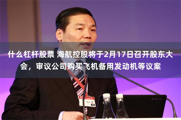 什么杠杆股票 海航控股将于2月17日召开股东大会，审议公司购买飞机备用发动机等议案